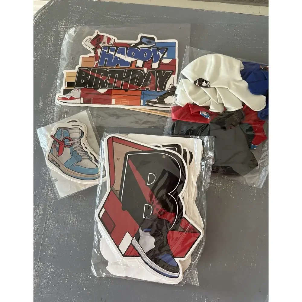 30 PCs Sneaker Birthday Party Decorations Sneaker Ball Themed Party Supplies